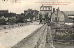 Autun CPA Roman Gate known as of Arroux Historic building
