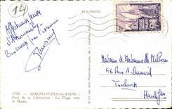 Arromanches les Bains CPA Port de la Liberation La plage vers le musee