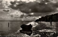 Saint Aubin on Sea CPA Against day on cliffs