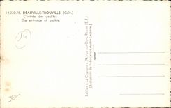 Trouville - Deauville - Entrance of Yachts CPA