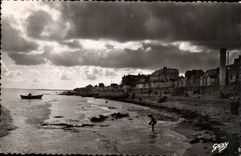 Luc on Sea - the Beach with the rising sun - CPA