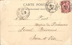 Saint Aubin on sea CPA stone with fish