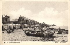 Saint Aubin on Sea CPA the beach