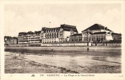 CAbourg CPA the beach and the large hotel