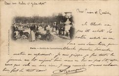 Paris CPA Garden of Luxembourg (car has goat goat)