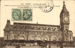 Paris CPA La gare de Lyon