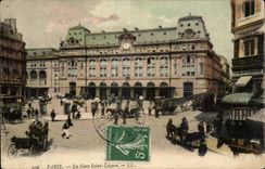 Paris CPA La gare de Saint Lazare