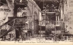 Carnac - Interieur de l'Eglise Voute ornee de peintures de XVII siecle - CPA 