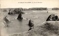 Beautiful Island at sea - the Bay of Goalphar - CPA