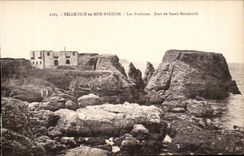 Beautiful Isle in sea Sauzon CPA Foalta Fort of Sarah Bernhardt