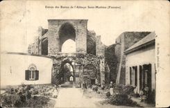 Entrance of Ruins of the Abbey Saint Matthieu - CPA