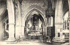 Interior Rosporden CPA of the church