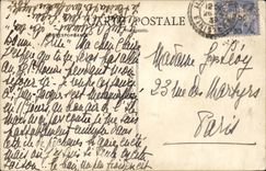 Island of Batz CPA wild sea with the point of the island