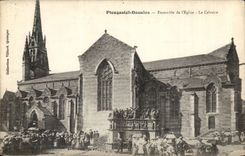 Plougastel DAoulas CPA Ensemble de l'eglise Le calvaire