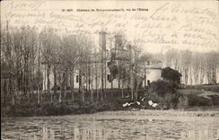 CPA Schloss von Kergournadeach gesehen vom Teich