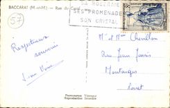 Baccarat - Street of the Canal - CPA