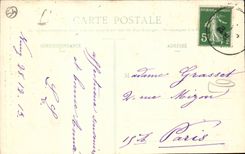 Environs de Nancy CPA Portail de la salle des fetes