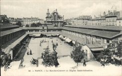 Nancy CPA le marche couvert et l'eglise Saint SEbastien