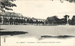 Nancy CPA l'academie Place fontaine et monument Carnot