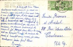 Pont has Mousson CPA Place Duroc Eglise Saint Laurent Town hall