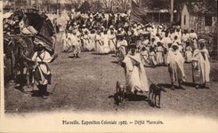 Marseille CPA Exposition coloniale 1922 DEfile marocain