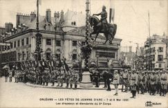 Orleans CPA Festivals of Jeanne of arc May 7th and 8th 1920 flags and standards of the 5th body