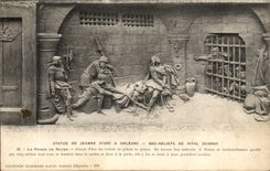 Orleans CPA Statue of Jeanne of Low arc reliefs of Vital Dubray