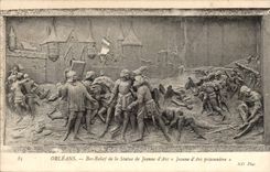 Low Orleans CPA reliefs of Statue of Jeanne of arc