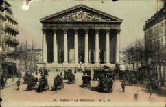 Paris - 8 - the Madeleine - horse - CPA