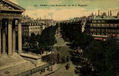 CPA Paris Les boulevards vus de la Madeleine