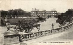 CPA Paris the garden of Luxembourg