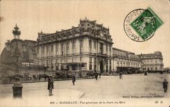 Bordeaux - Sight Geberale of the Station of the South - train - CPA