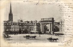 Bordeaux - the Gate of Salinieres - horse - CPA