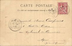 Bordeaux - the Gate of Salinieres - horse - CPA