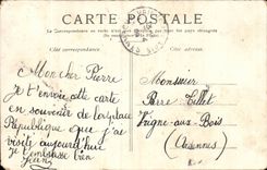 Paris 3 - Staute of the Republic - horse - horse - CPA