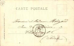 Bordeaux - the Large Theater - dog - dog sniffing butt - horse drawn carriage - CPA