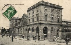 Bordeaux - Station of Orleans - horse - White horse with blinders - CPA