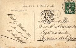 Luchon CPA Church and hill of Cazarith