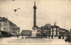 Toulouse CPA Place Dupuy et la halle aux grains Colonne du general Dupuy par Vitry 