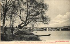 Toulouse CPA Les bords de la Garonne et pont Saint Michel