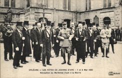 Orleans CPA festivals of Jeanne of arc May 7th and 8th 1920 Reception of the Foch Marshal to the town hall