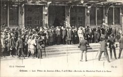 Orleans CPA festivals of Jeanne of arc May 7th and 8th 1920 Arrival of the Foch Marshal at the station