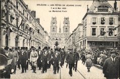 Orleans CPA festivals of Jeanne of arc May 7th and 8th 1920 the Foch Marshal