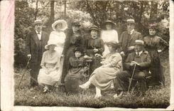 Real photo Portrait of family (folklore costumes)
