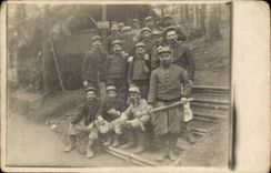 Real photo Regiment Sappers 129eme regiment (militaria)
