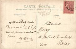 Real photo Man in armchair (folklore costume)