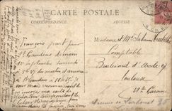 Real photo young men an alarm clock (St Gaudens family CRubilhe Toulouse data base of Arcole)