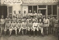 Real photo Military (Garage Cycles and Car) militaria
