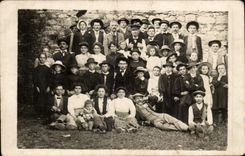 Real photo Portrait of family (folklore costume)