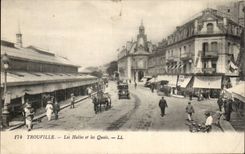 Trouvile - Markets and Quays - CPA